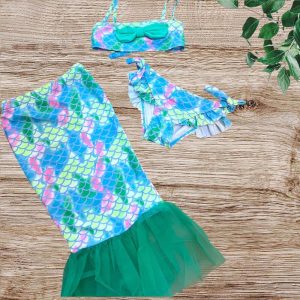 Κοριτσίστικο Σετ Γοργονέ Μαγιό με Παρεό